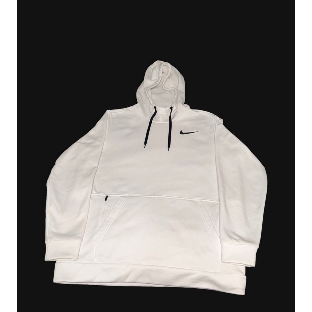 Nike Therma-FIT Pullover White Hoodie Men's Large